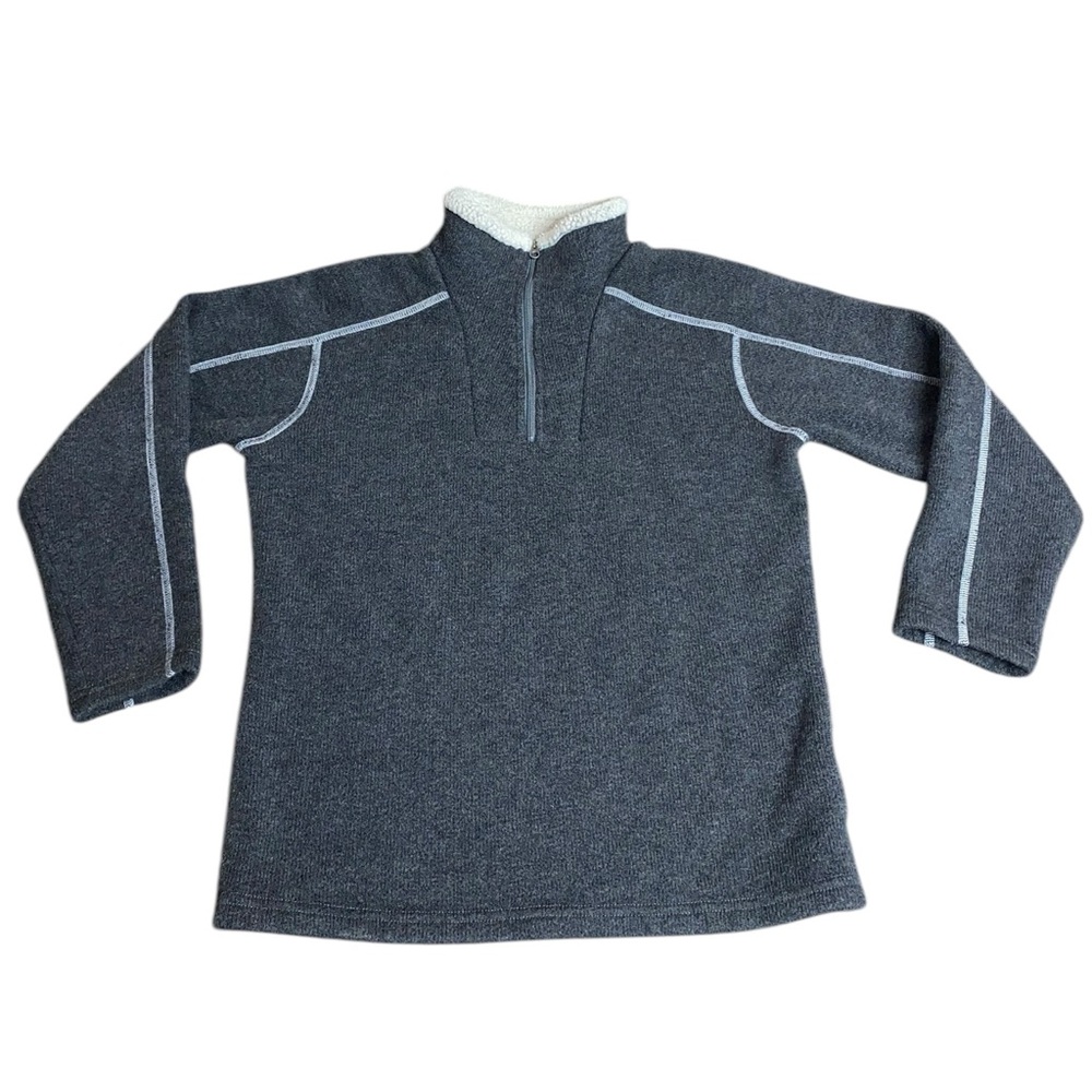 Kuhl Size Small 7-8 Boys Quarter 1/4 Zip Fleece Pullover Gray